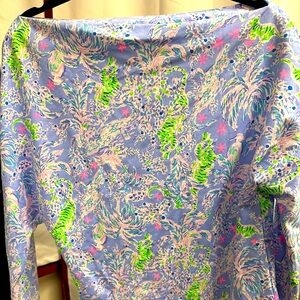 Lilly Pulitzer Blue Off Shoulder Top